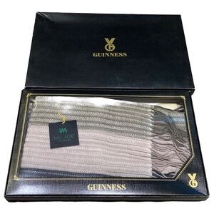NWT Vintage GUINNESS x Mr. JOE di moda 100% Wool Scarf - Made in Japan